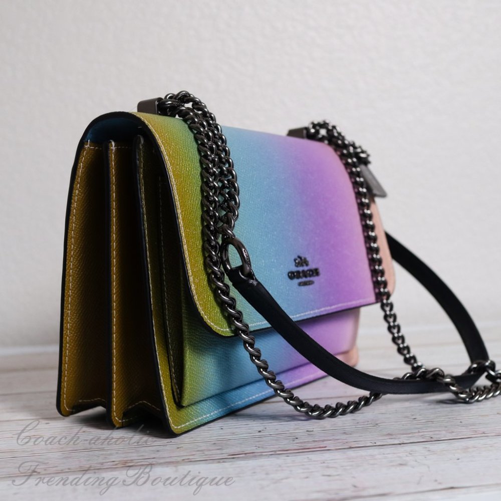 NWT Coach Klare Crossbody Bag Rainbow Ombre *RARE* - Picture 5 of 14